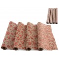 CINTA MALLA NATURAL DECORADOS ROJOS 36 CM. X 3 METROS