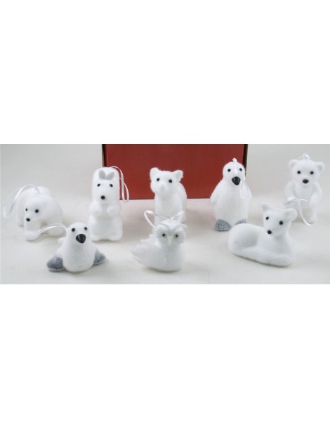 COLGANTE NAVIDAD ANIMAL NIEVE 12 CM. 